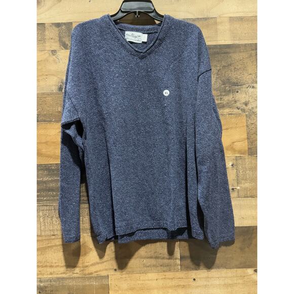 WhalerKnits- Navy Blue- Pull-over V Neck Sweater - Size XL - Picture 8 of 8